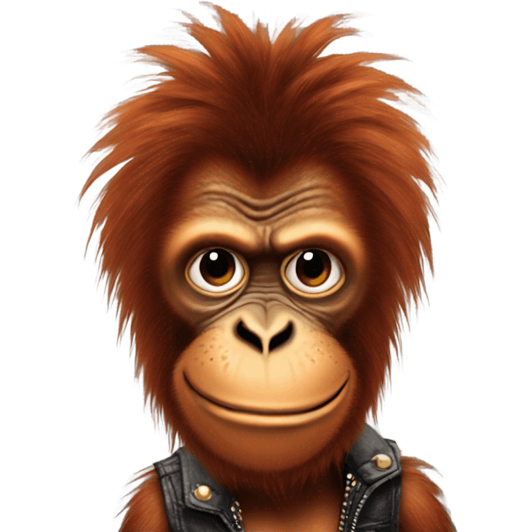 Punk rock orangutan emoji