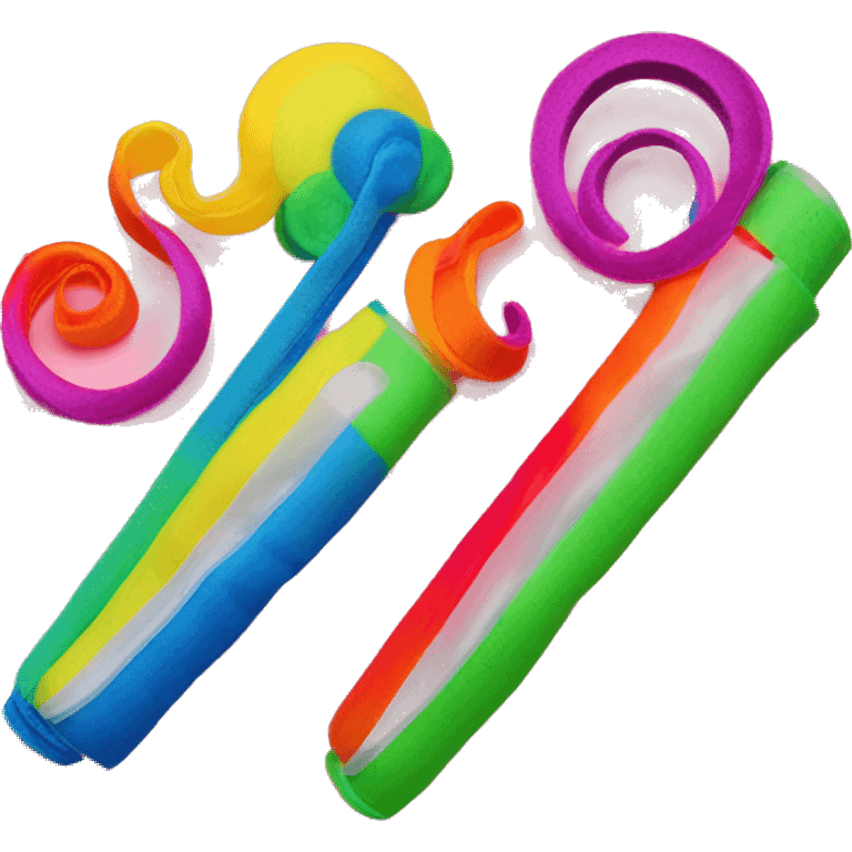 a  singleplastic colorful Velcro Curlers emoji