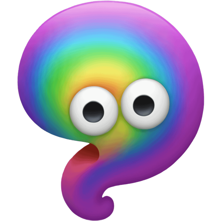 Silly rainbow ghost emoji