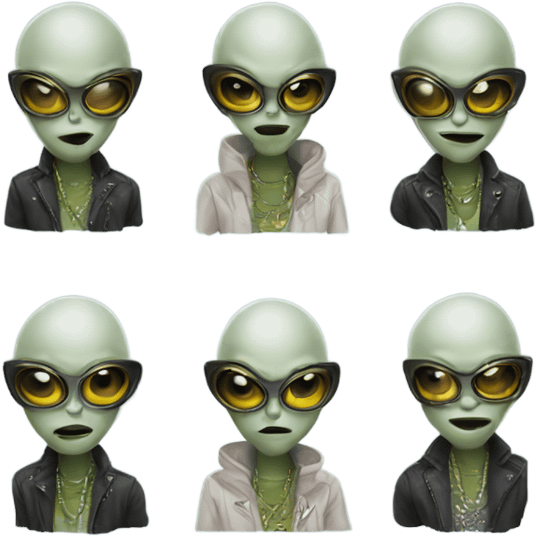 fashionable alien emoji