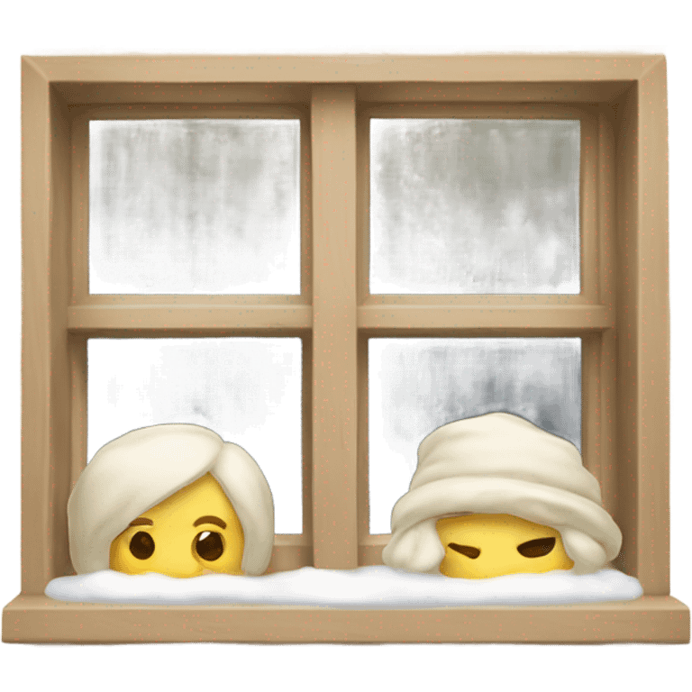 Cozy warm cream window  emoji