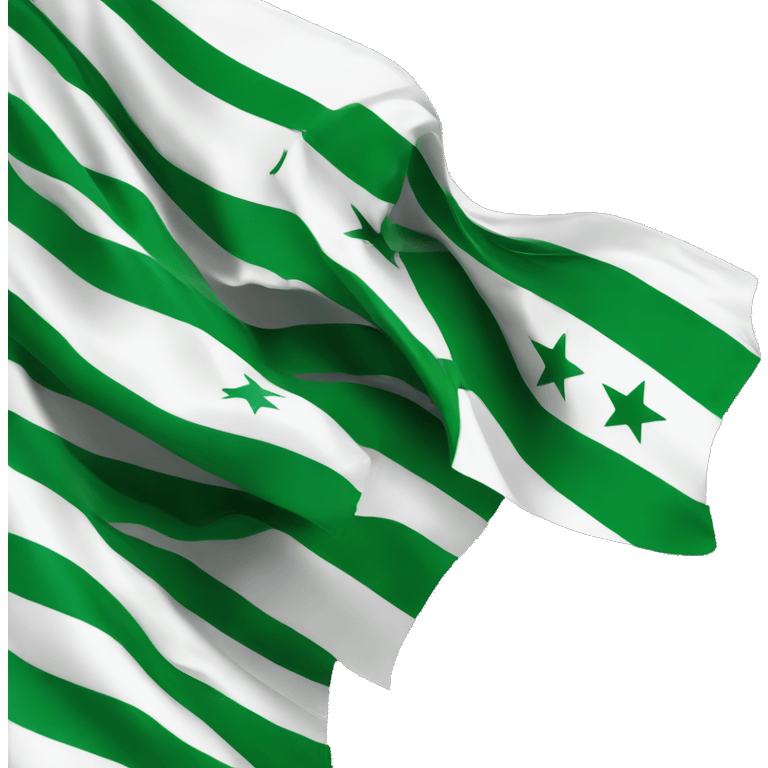 flag of free'd syria(3horizontal stripes of green white and black with 3stars horizontally aligned in the white strype) emoji