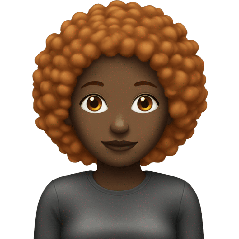 Black girl with ginger Afro  emoji