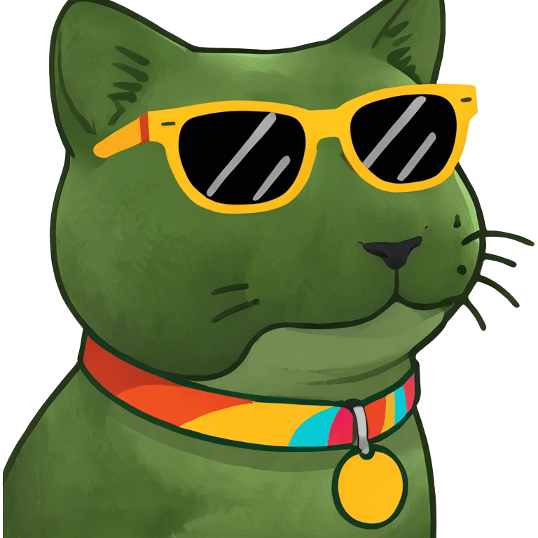 Cat with sunglasses emoji