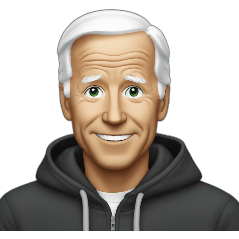 biden wearing a hoodie emoji