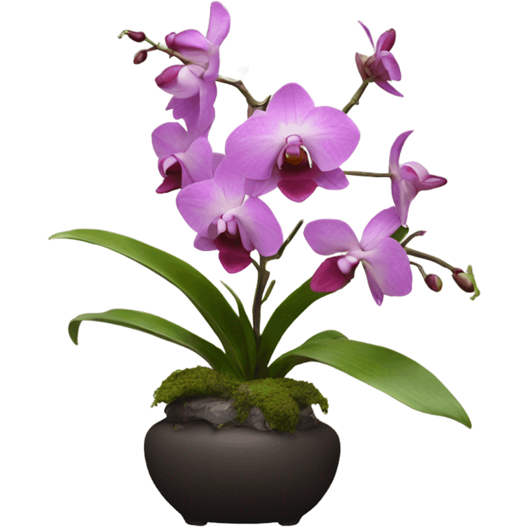 Ikebana orchid emoji