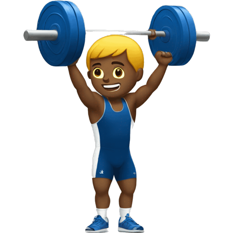 summer olympics boy weightlifting emoji