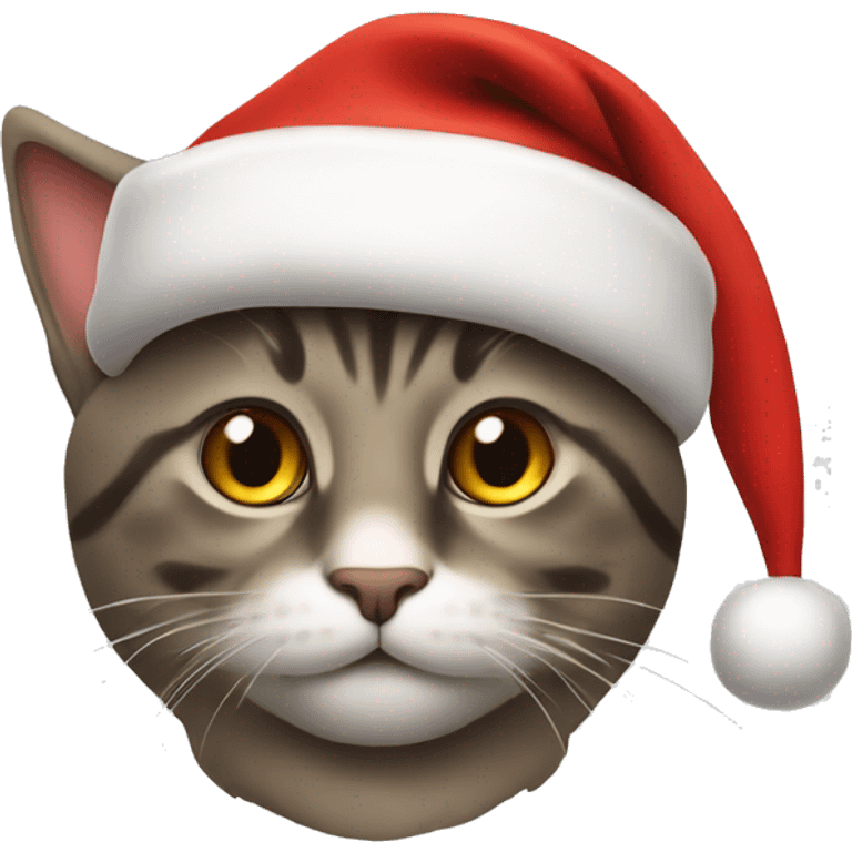 Cat with Santa’s hat emoji