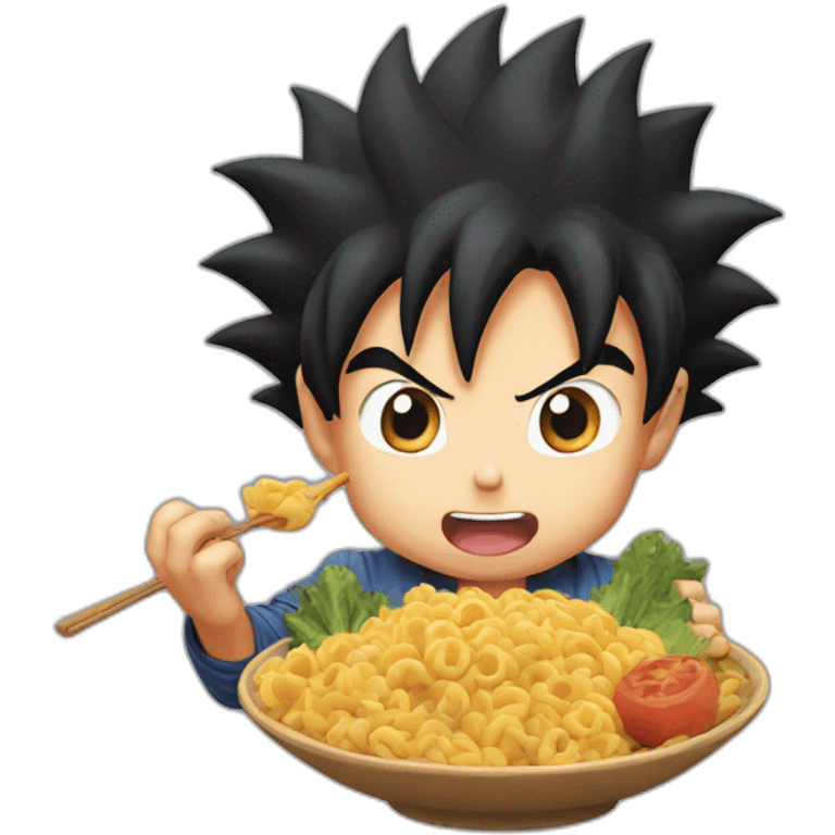 Son Goku eating emoji