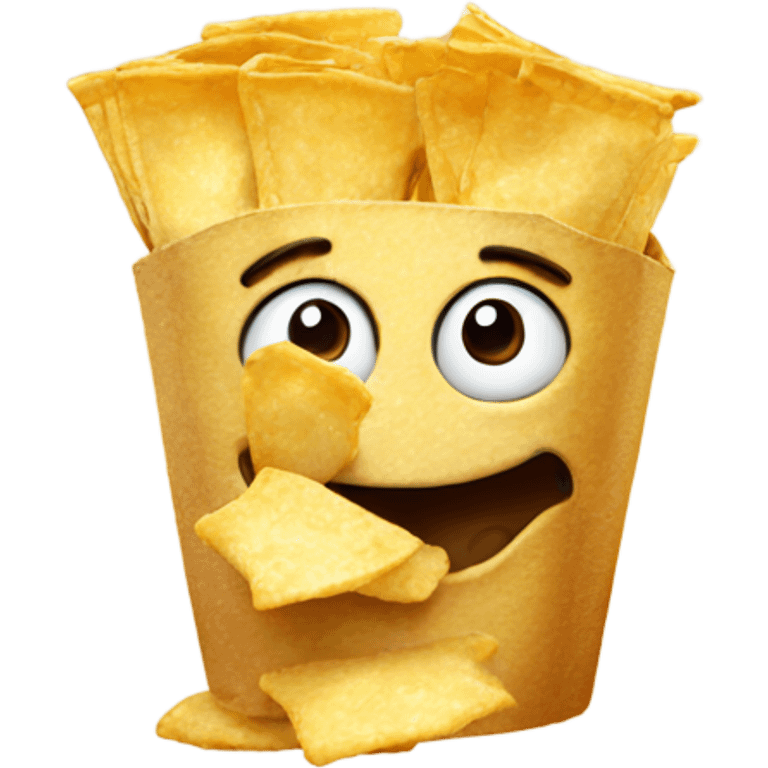 Emoji eating chips
 emoji