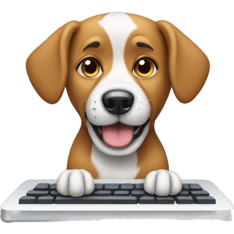 Dog typing  emoji