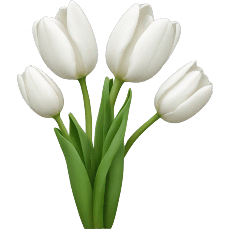 White tulips  emoji