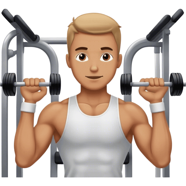 Guy working out at gym emoji