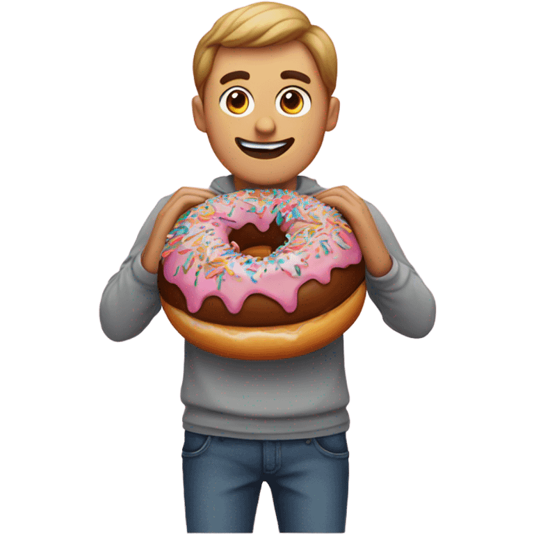 Guy with a donut instead of a body  emoji