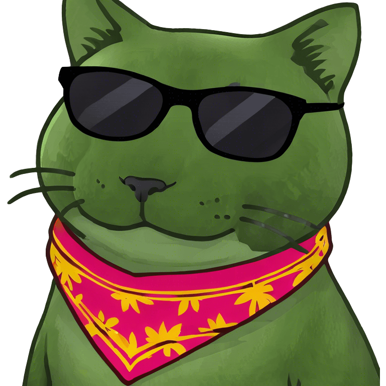 Cat with sunglasses emoji