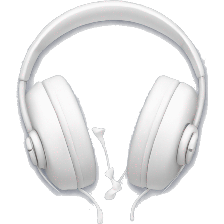 white headphones with white bows emoji