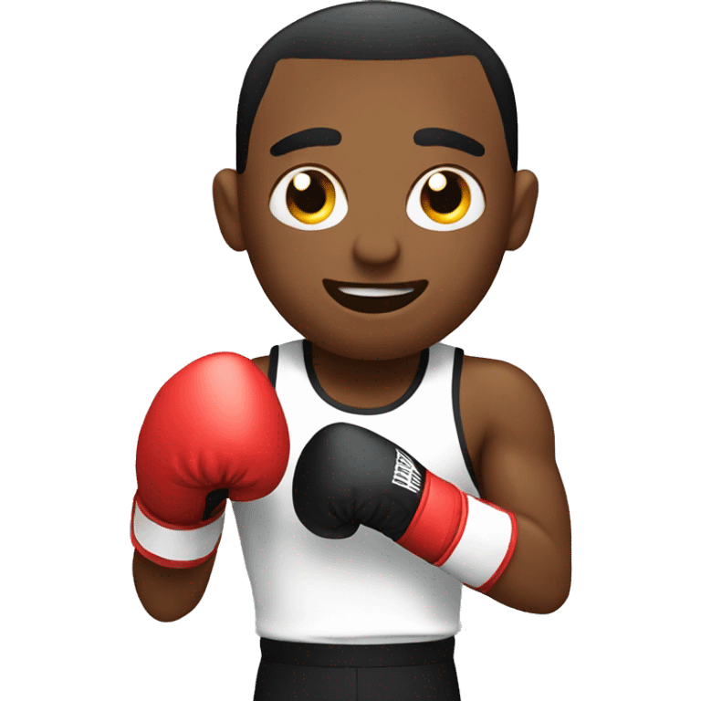 Boxing guy having fun emoji