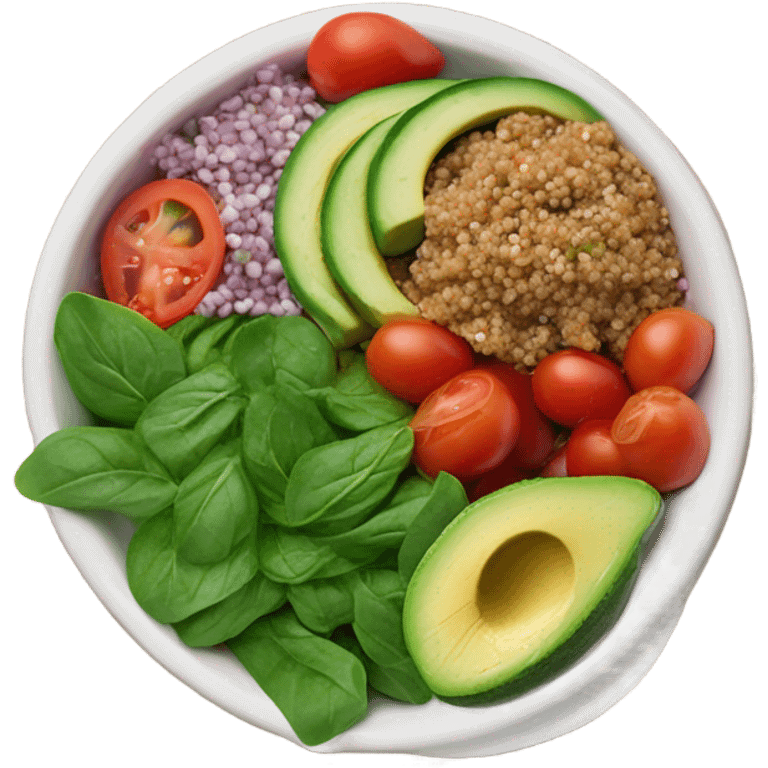 realistic bowl of healthy food emoji