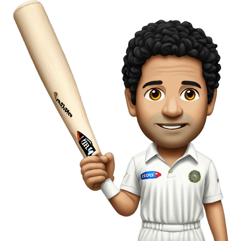 Sachin-Tendulkar with bat emoji