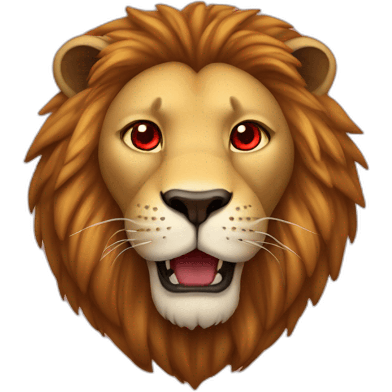 Lion with red heart-eyes emoji