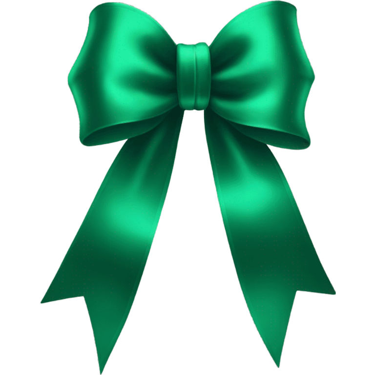 Emerald green bow emoji