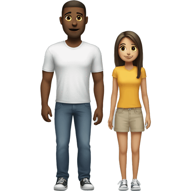 Girl next to tall guy emoji