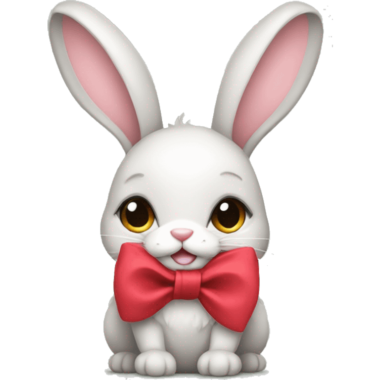 Bunny with bow  emoji