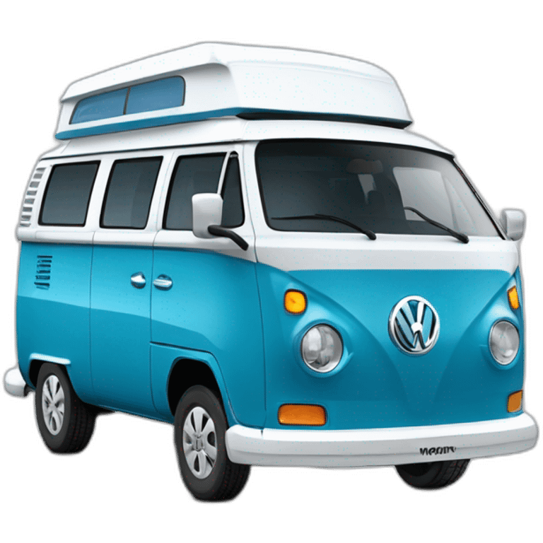 VW T6.1 California ocean campervan oceanblue white emoji