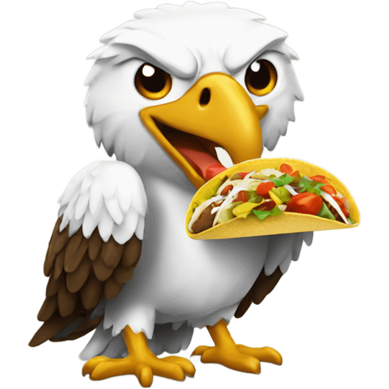 Eagle eating tacos emoji