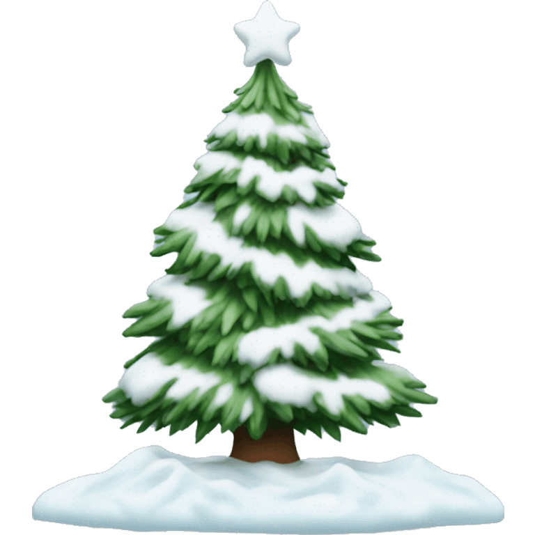 snow with christmas tree emoji