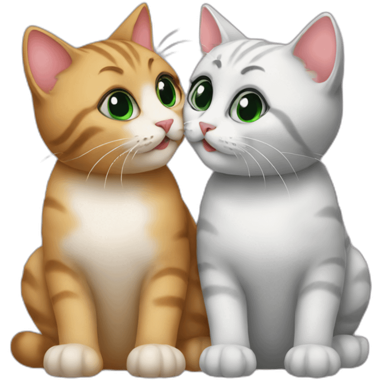 Cats kissing emoji