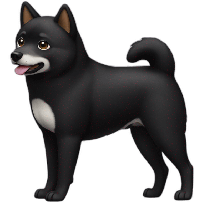 Black Shiba inu emoji