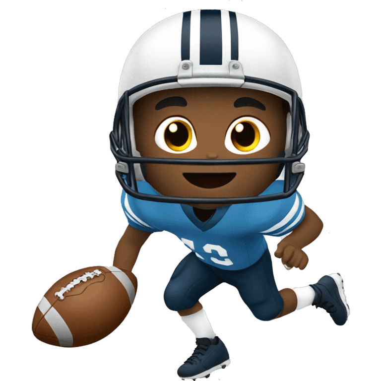 Kid playing football emoji