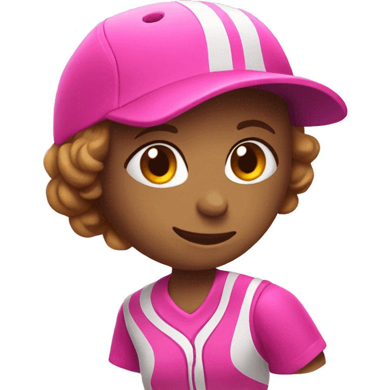 softball pink  emoji