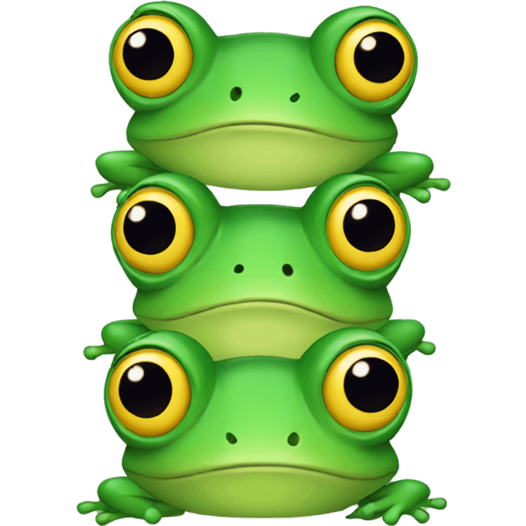 four frogs together emoji