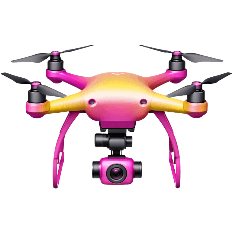 pink/yellow gradient drone with camera emoji