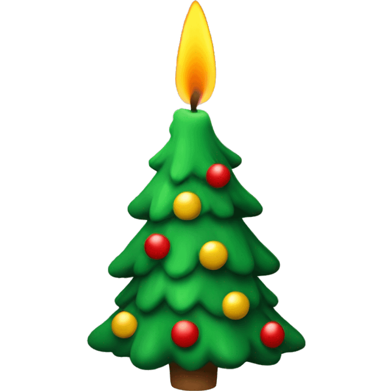 Christmas tree candle decorated  emoji