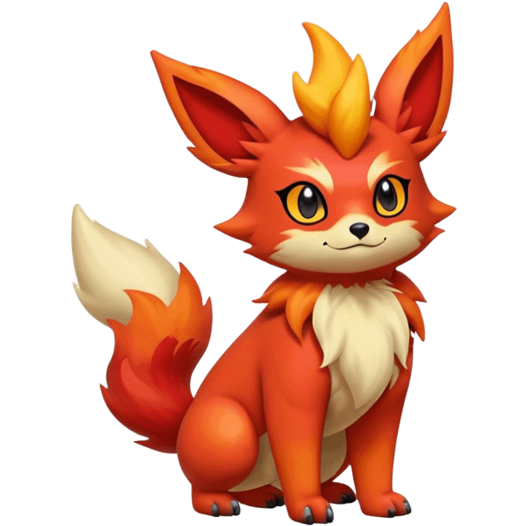 Quilava-Litten-Flareon-fantasy-animal-creature-hybrid full body emoji