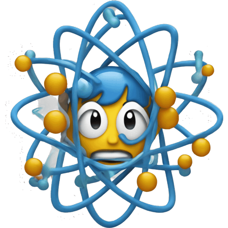 Physikerin mit Atom emoji