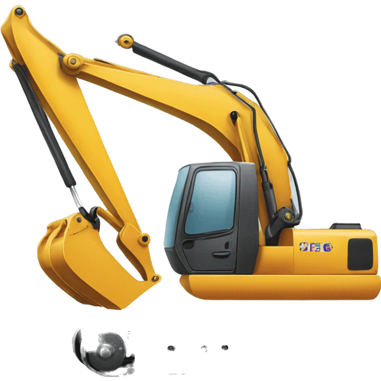 Excavator and work truck  emoji