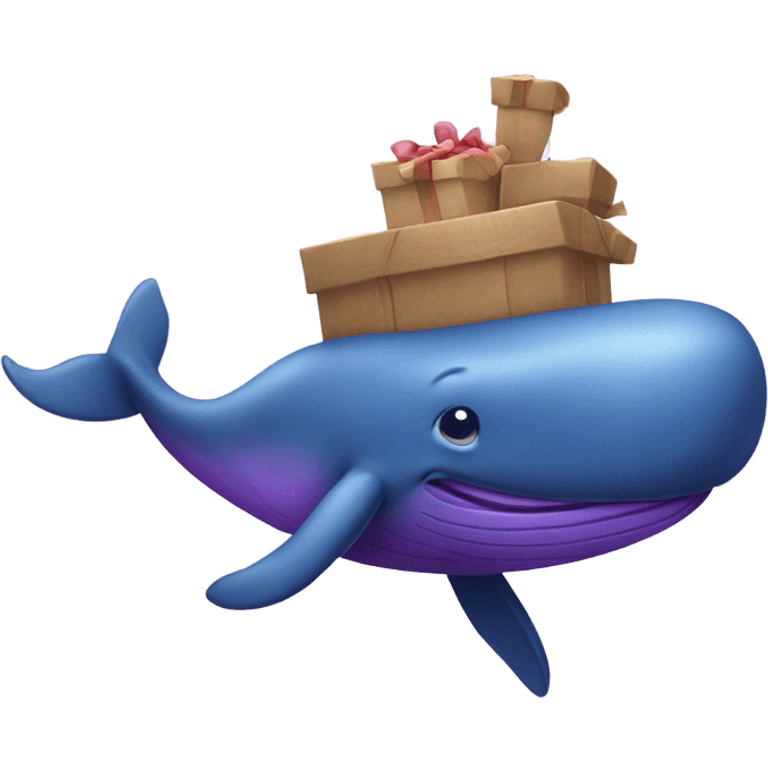 Blue whale purple happy emoji