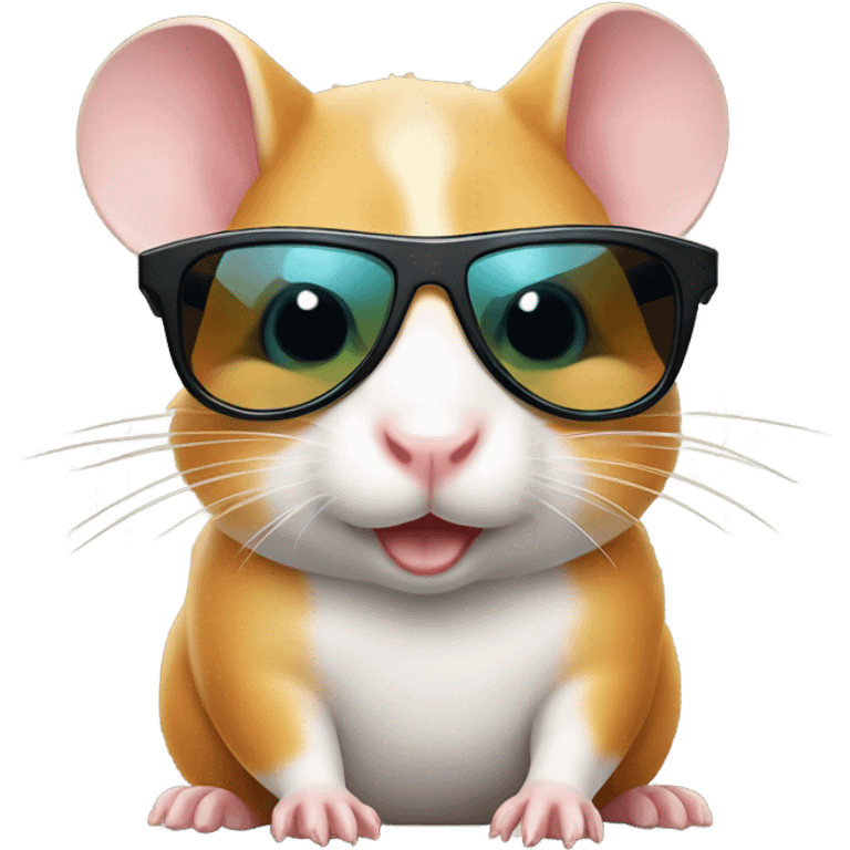 Hamster wearing sunglasses  emoji