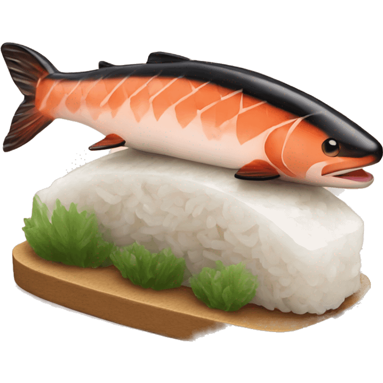 Salmon nigiri emoji