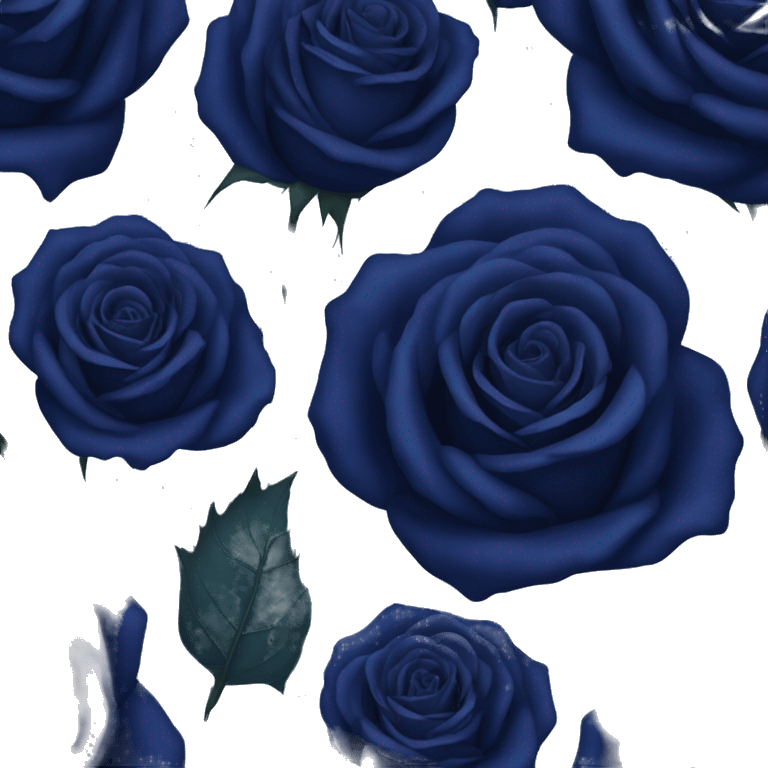 Dark blue rose  emoji