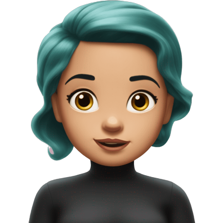 ariel mermaid mix baby boss ( in the boss baby film ), body and hair like ariel, face like baby boss emoji