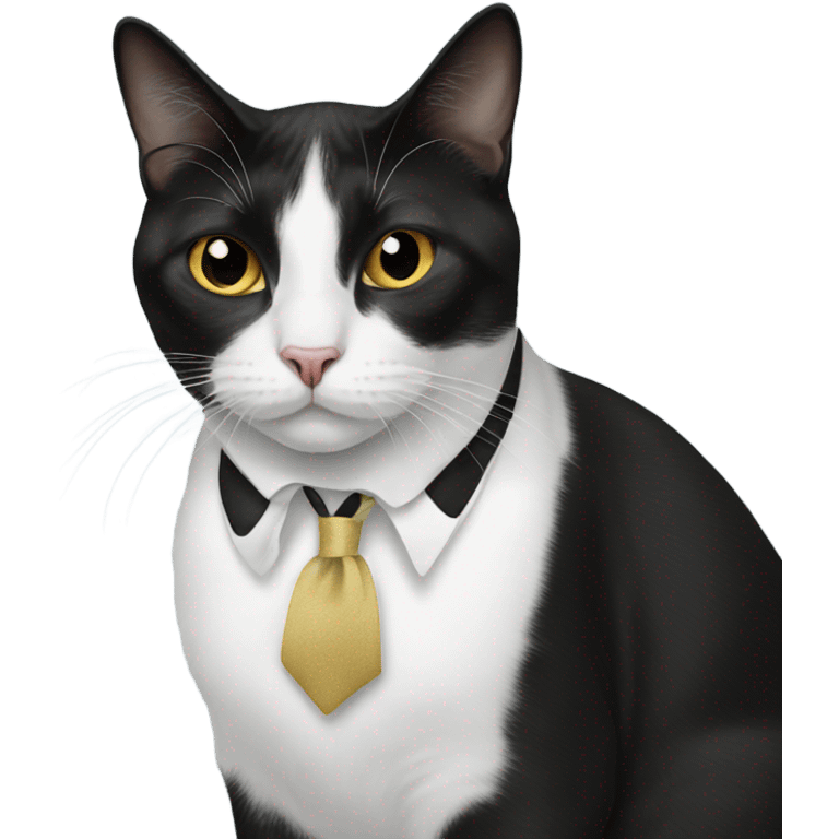 Tuxedo cat in shoes emoji