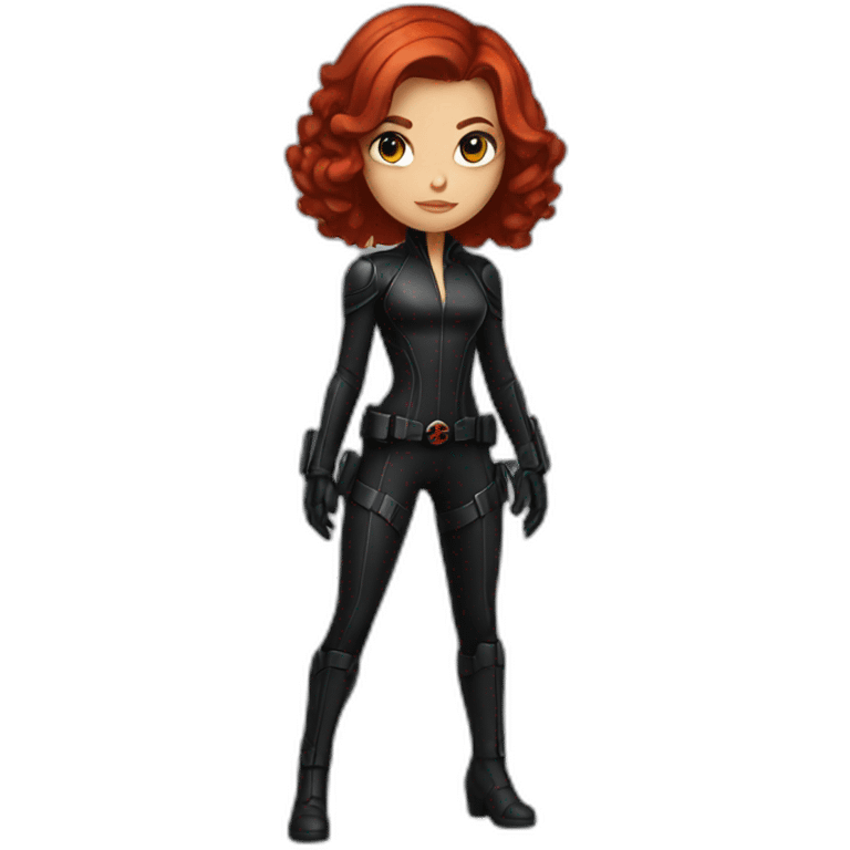 fullbody Black Widow emoji