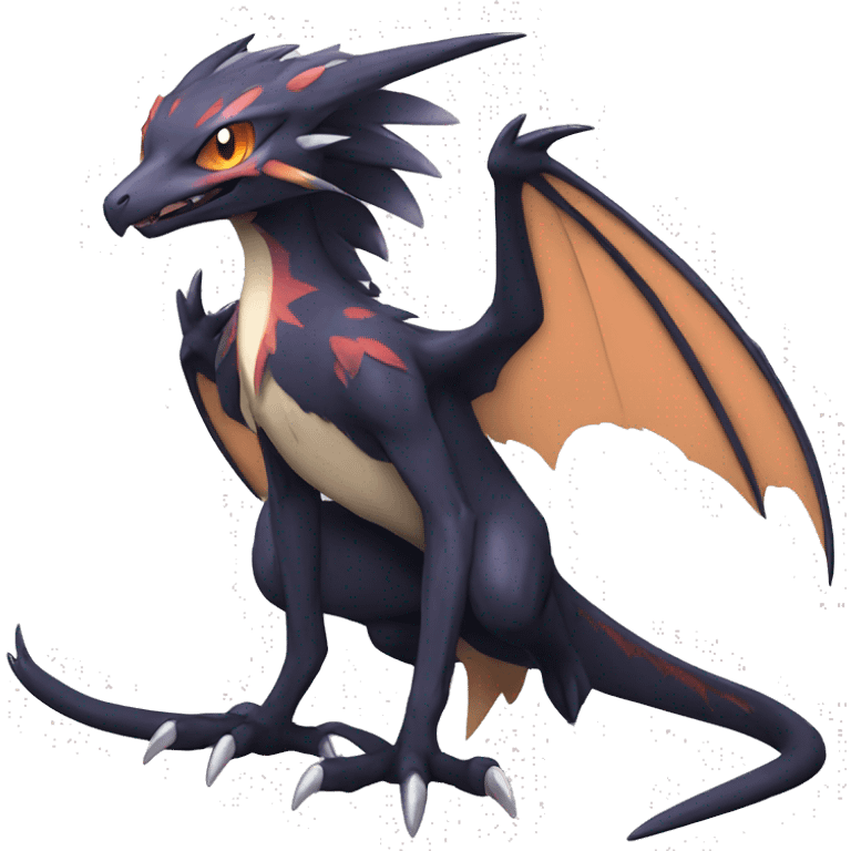 Cool Nargacuga-Noivern-Pokémon Full Body emoji