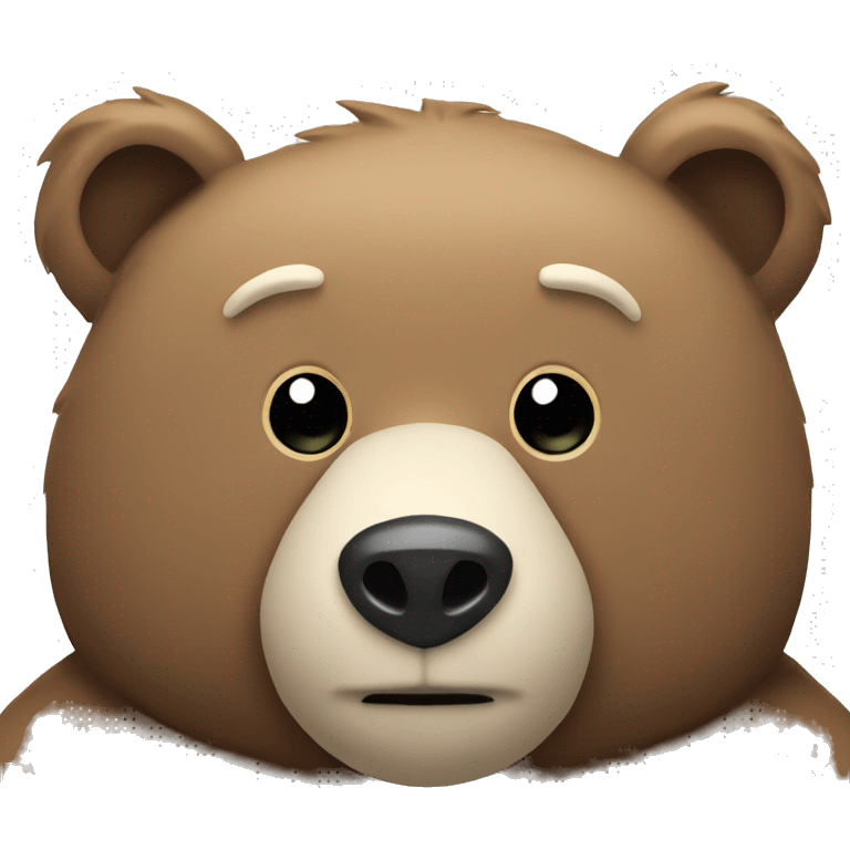 bear peluche with square face emoji