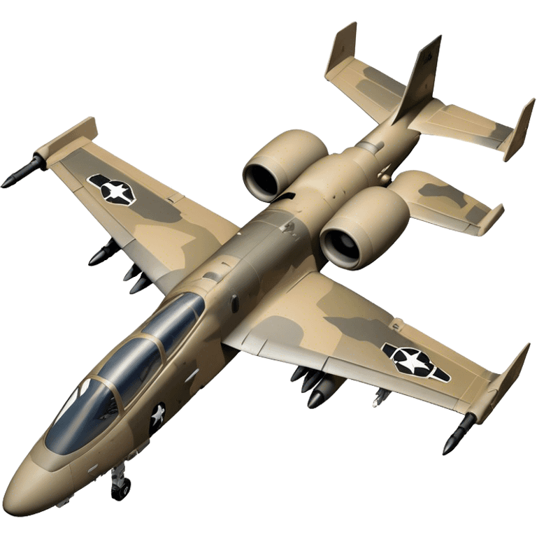 Warthog Jet (A-10 Thunderbolt II) - Fairchild Republic (Model Year: 2022) (Iconic colour: Desert camo) emoji